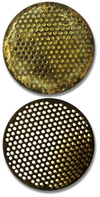 Grid before fluidbed cleaning