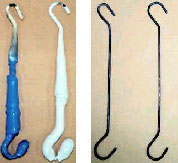 Hooks: before and after cleaning