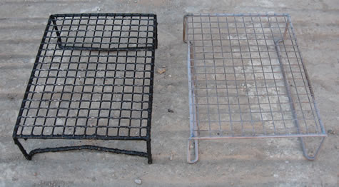 Trays before and after cleaning
